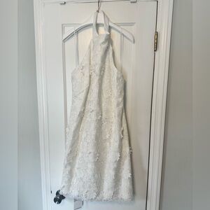 Abercrombie White Floral Halter Dress
